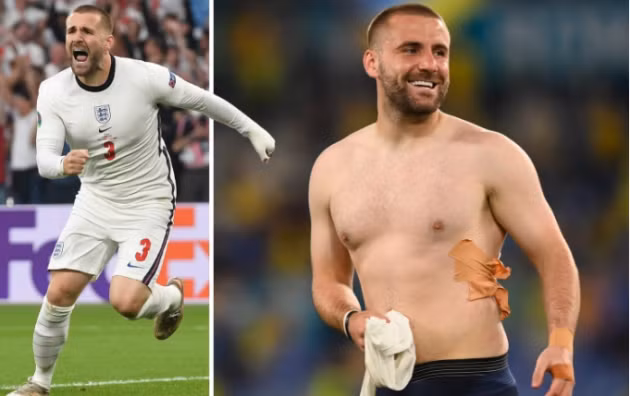 Luke Shaw nén đau để thi đấu 3 trận đấu cuối của ĐT Anh tại EURO 2020.