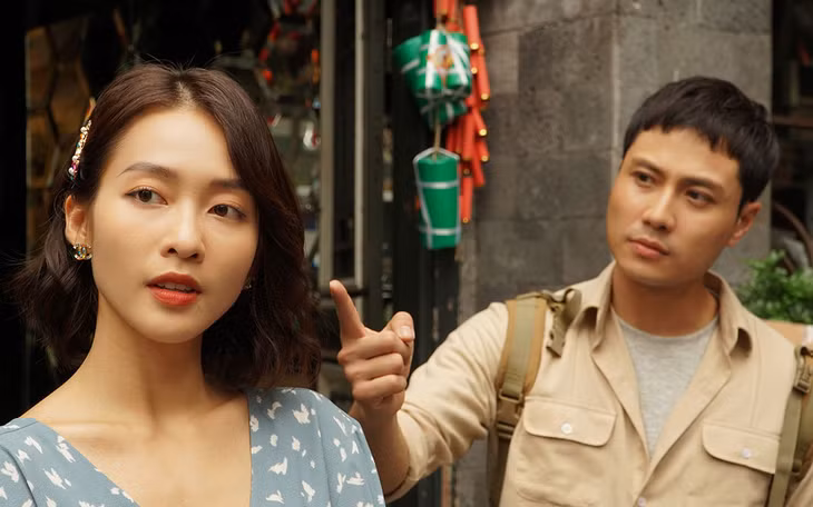 Khả Ngân và Thanh Sơn trong phim.