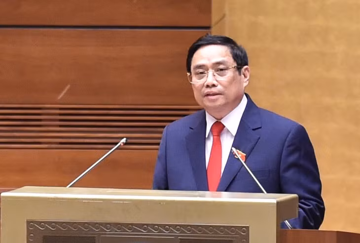 Thủ tướng Phạm Minh Chính phát biểu sau khi tuyên thệ nhậm chức - Ảnh: VGP/Nhật Bắc Thủ tướng Phạm Minh Chính phát biểu sau khi tuyên thệ nhậm chức - Ảnh: VGP/Nhật Bắc