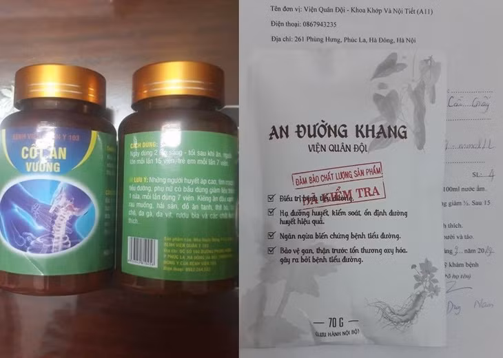 Hình ảnh thuốc và đơn thuốc sử dụng thông tin mập mờ để lừa dối người tiêu dùng. Ảnh: BVCC