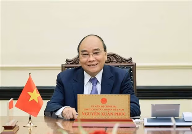Chu tich nuoc Nguyen Xuan Phuc dien dam voi Tong thong Indonesia hinh anh 1