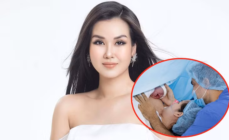 Nữ ca sĩ hạnh phúc được chồng hộ tống đi sinh con trong mùa dịch. ẢNH: FBNV