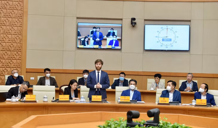 Ông Mathias Hollander, Quản lý cấp cao của Hội đồng Năng lượng gió toàn cầu (GWEC) đánh giá cao cam kết của Việt Nam tại Hội nghị COP26 - Ảnh VGP/Đức Tuân