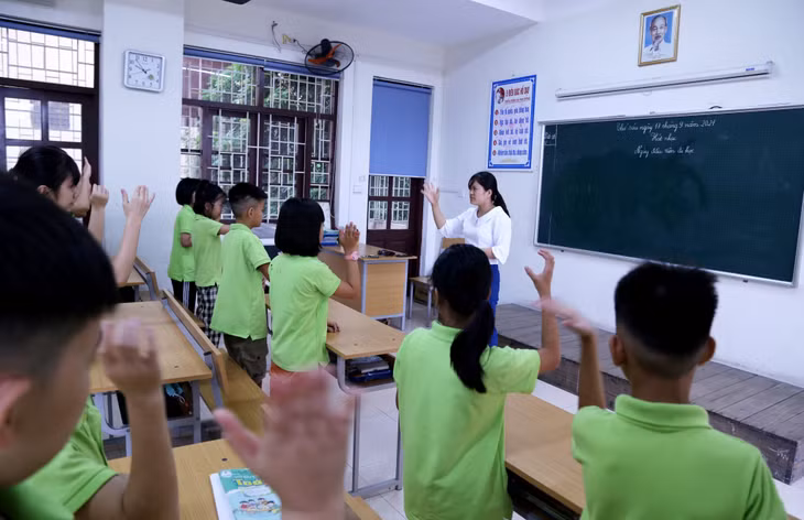 Lớp học đặc biệt của trẻ em khiếm thính tại Cơ sở bảo trợ, chăm sóc trẻ em có hoàn cảnh đặc biệt tỉnh Quảng Ninh.