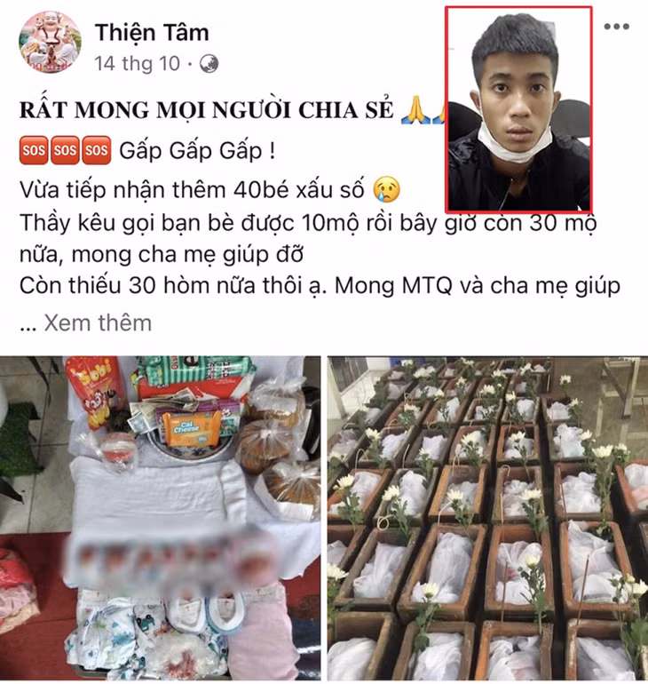 Đối tượng Trần Văn Dũng và trang facebook ảo kêu gọi từ thiện.