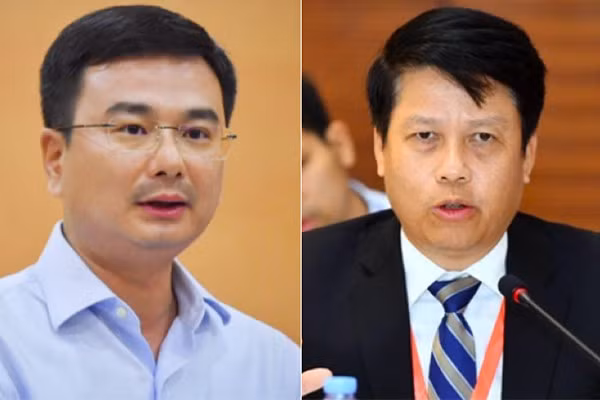 Ông Phạm Thanh Hà (bên trái) và ông Phạm Tiến Dũng (bên phải).