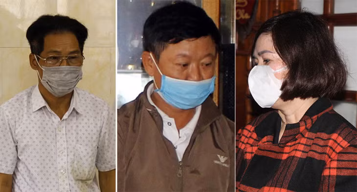 Các đối tượng Hồ Đình Minh, Hoàng Hữu Sơn và Thái Thị Vinh.