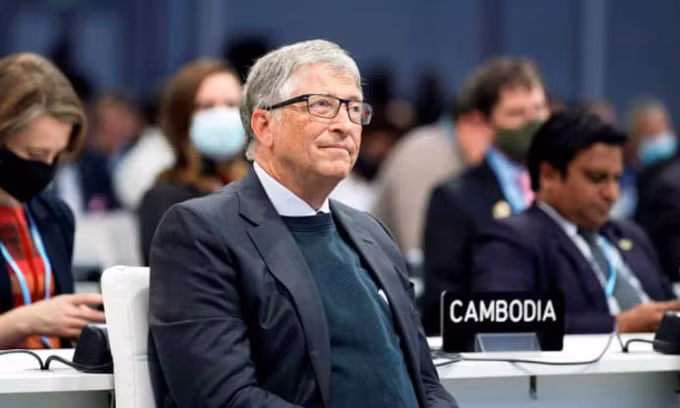 Bill Gates trong hội nghị COP26 tổ chức tại Glasgow, Scotland, hôm 2/11. Ảnh: Evan Vucci/Pool/Reuters