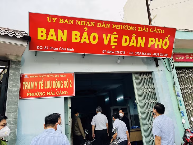 Trạm y tế lưu động ở phường Hải Cảng, TP Quy Nhơn.