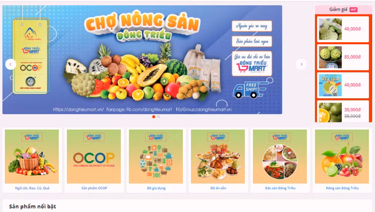 Đông Triều Mart là sàn thương mại điện tử đầu tiên của địa phương được xây dựng và phát triển, hiện đang trong quá trình rút kinh nghiệm, nâng cấp tính năng và hoàn thiện.