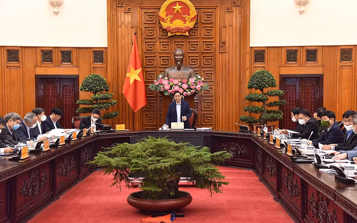 Thủ tướng Phạm Minh Chính phát biểu tại cuộc họp.