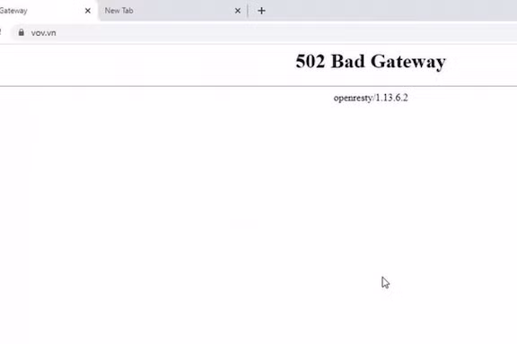 Độc giả không vào được website VOV.VN ngày 15/6
