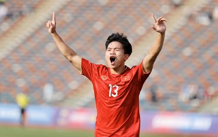 Hồ Văn Cường - một trong những gương mặt nổi bật của U22 Việt Nam ở SEA Games 32 - Ảnh: N.K.