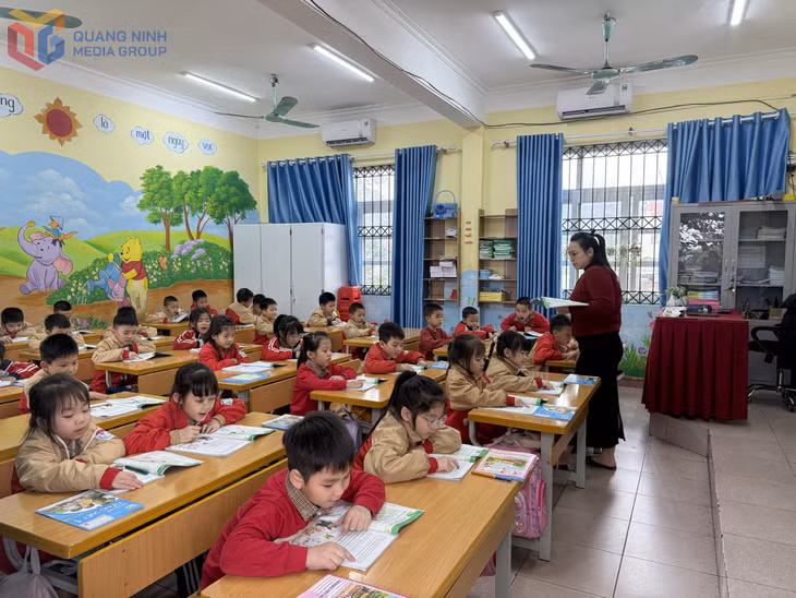 Giờ học tại Trường Tiểu học Võ Thị Sáu (phường Cửa Ông).