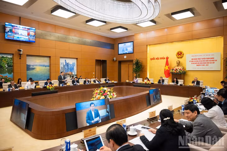 Quang cảnh hội nghị sáng 26/2. (Ảnh: DUY LINH)