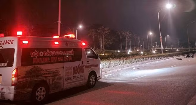 Hiện trường tai nạn khiến 2 người tử vong. Ảnh: Nhật Hoàng