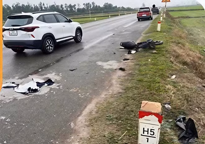 Ban An toàn giao thông thông tin nguyên nhân vụ tai nạn đường tránh QL37 khiến 1 người tử vong. Ảnh: Ban ATGT Hải Phòng