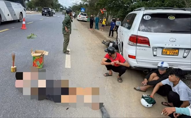 Hiện trường vụ tai nạn giao thông khiến 1 người chết. Ảnh: Hàn Nguyên