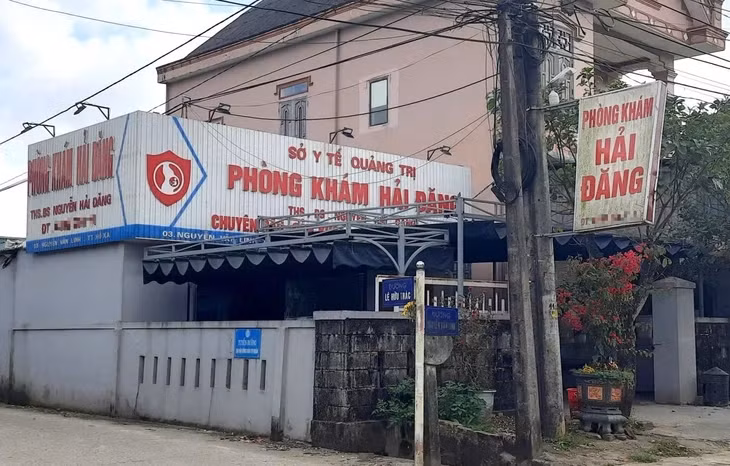 Phòng khám Hải Đăng - nơi xảy ra sự việc - Ảnh: Ng.V.