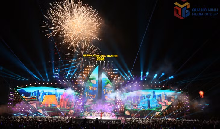 Không gian âm nhạc bùng nổ cảm xúc tại Concert countdown 2026 "Quảng Ninh - Chào năm mới 2026". Ảnh: Minh Hà