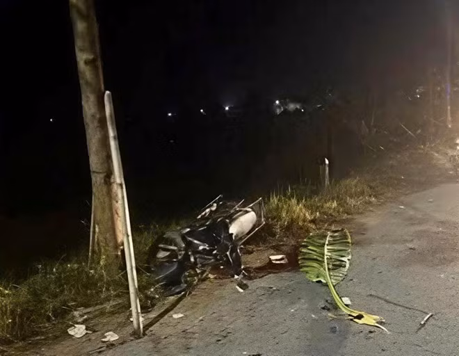 Hiện trường vụ tai nạn. Ảnh: Ban An toàn giao thông Hải Phòng