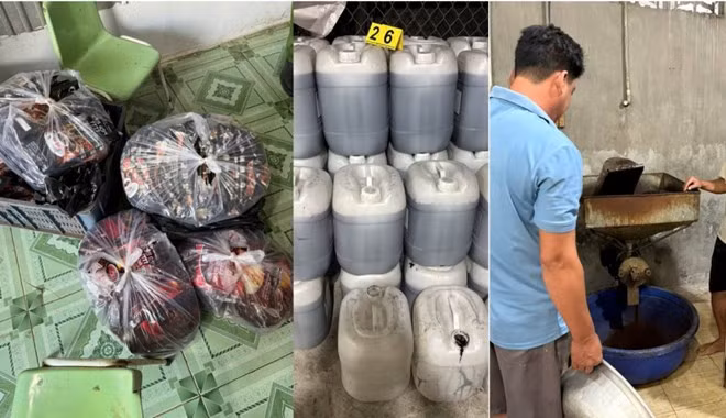Công an tỉnh An Giang bắt quả tang cơ sở sản xuất, buôn bán hàng giả là lương thực, thực phẩm (cà phê bột đóng gói). Ảnh: CACC