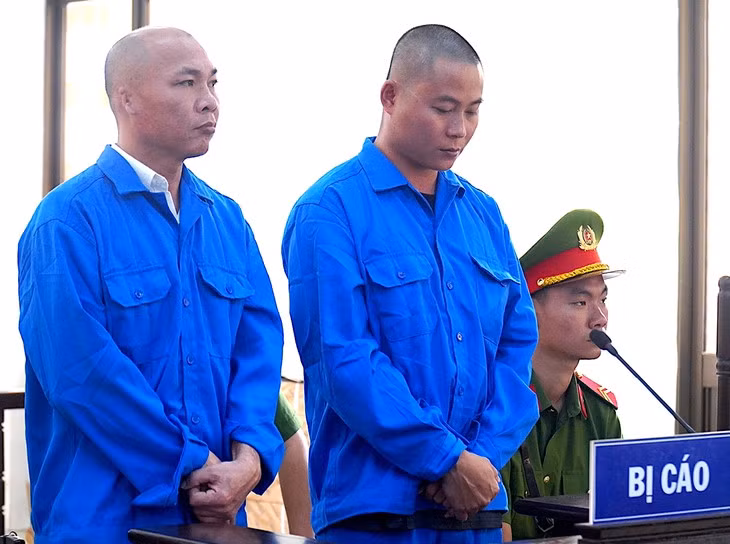 Bị cáo Nguyễn Đức Tín và Lương Văn Quốc tại phiên tòa