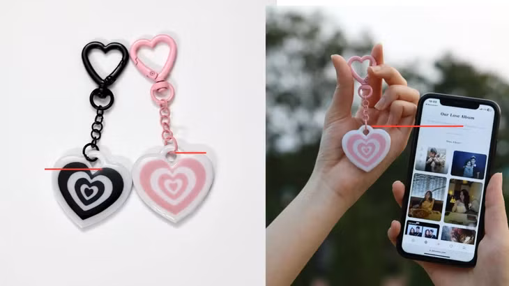 Móc khóa LinkLove, quét ra album của riêng cặp đôi - Ảnh: MXH