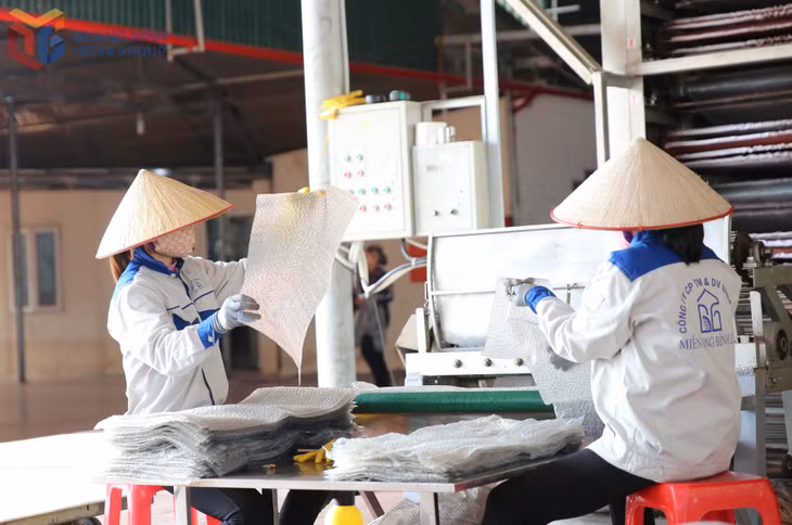 Sản xuất miến dong tại Công ty CP Thương mại và Dịch vụ Bình Liêu.