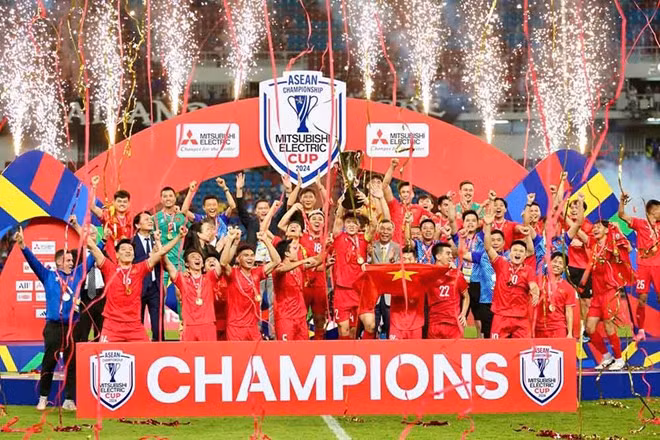 Đội tuyển Việt Nam đang là đương kim vô địch ASEAN Cup. Ảnh: VFF