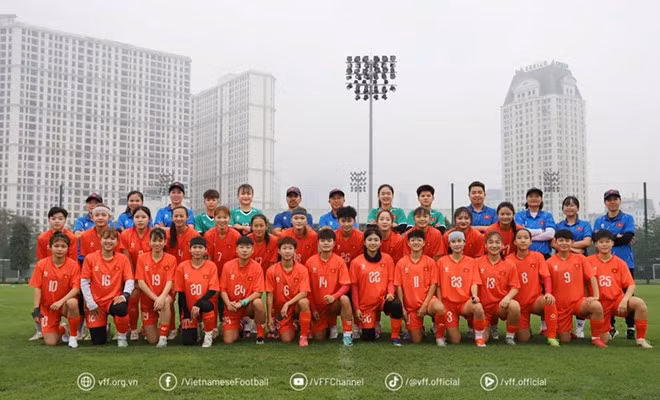 U20 nữ Việt Nam hướng đến giải châu Á. Ảnh: VFF
