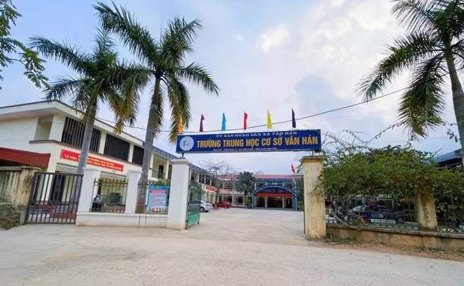 Đình chỉ nữ giáo viên tác động vào mặt học sinh tại Trường THCS Vân Hán. Ảnh: Ngô Huy