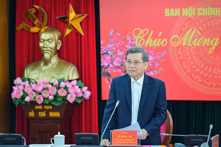 Đồng chí Lê Minh Trí phát biểu chỉ đạo. (Ảnh: BẢO LONG)