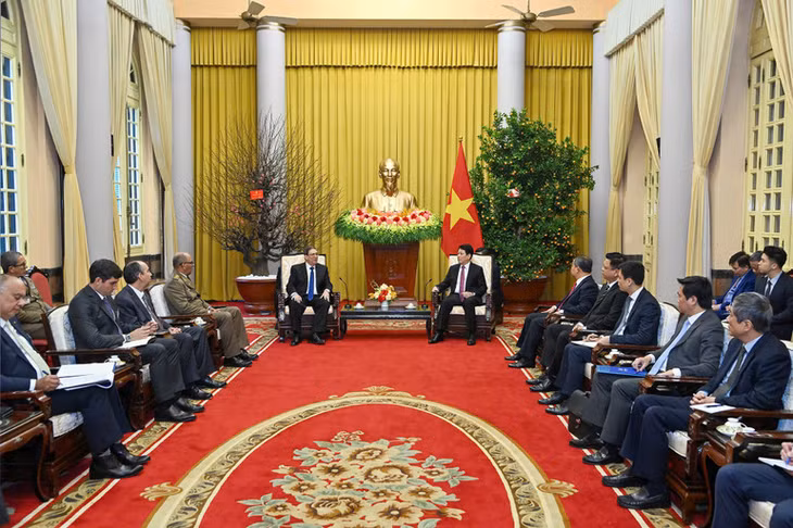 Toàn cảnh buổi tiếp (Ảnh: Thủy Nguyên)