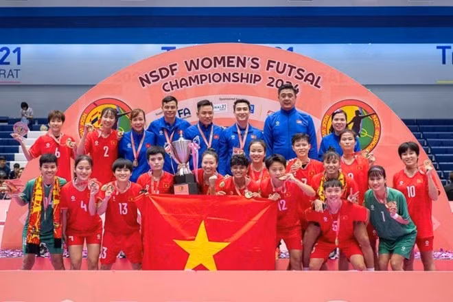 Tuyển futsal nữ Việt Nam là đương kim vô địch giải Đông Nam Á. Ảnh: VFF