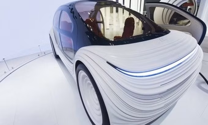 Mẫu xe điện của Thomas Heatherwick. Ảnh: BBC.