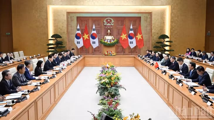 Quang cảnh cuộc hội kiến. (Ảnh: Trần Hải)