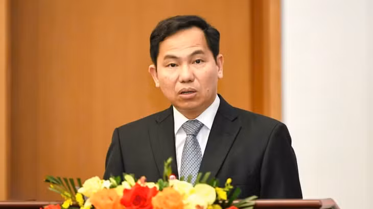 Tổng Thư ký Quốc hội, Chủ nhiệm Văn phòng Quốc hội Lê Quang Mạnh chủ trì Họp báo. (Ảnh: DUY LINH)