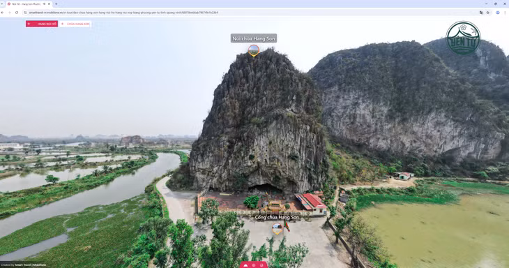 Công nghệ VR360 cho phép du khách tham quan trực tuyến di tích Hang Son (phường Yên Tử).
