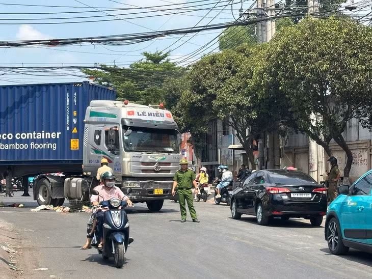 Hiện trường vụ tai nạn - Ảnh: GIA BẢO