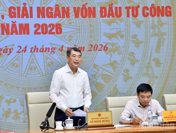 Thủ tướng Chính phủ Lê Minh Hưng phát biểu ý kiến chỉ đạo hội nghị. (Ảnh: THANH GIANG)