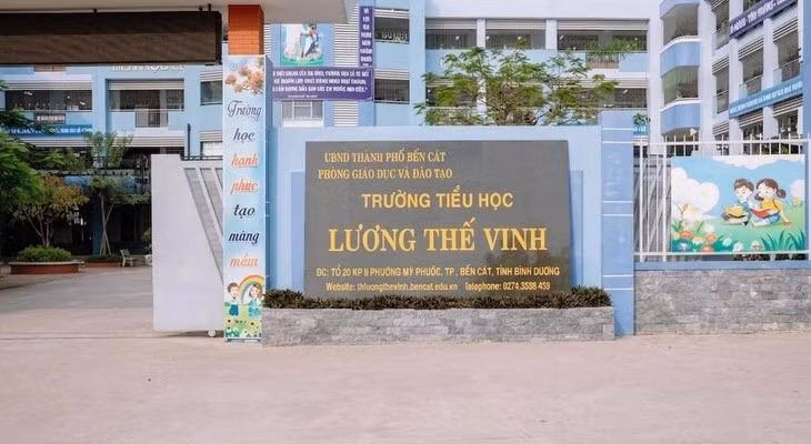 Trường tiểu học Lương Thế Vinh (phường Bến Cát, TP.HCM) - Ảnh: WEBSITE NHÀ TRƯỜNG
