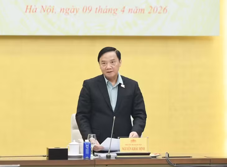 Phó Chủ tịch Quốc hội Nguyễn Khắc Định, Phó Trưởng Ban Chỉ đạo phát biểu. (Ảnh: DUY LINH)