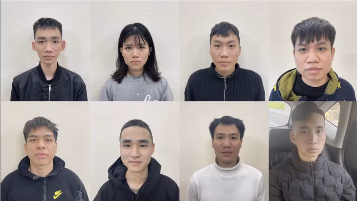 Nhóm người mở hàng loạt tài khoản ngân hàng rồi rửa tiền cho tội phạm nước ngoài bị khởi tố - Ảnh: Công an tỉnh Ninh Bình