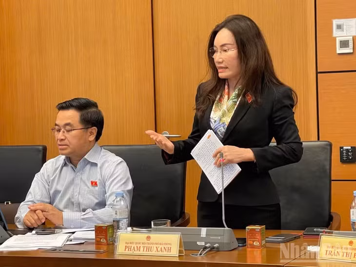 Đại biểu Phạm Thu Xanh (Đoàn thành phố Hải Phòng). (Ảnh: T.L)