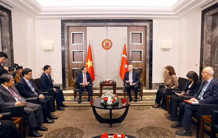 Chủ tịch Quốc hội Trần Thanh Mẫn hội kiến Chủ tịch Quốc hội Thổ Nhĩ Kỳ.