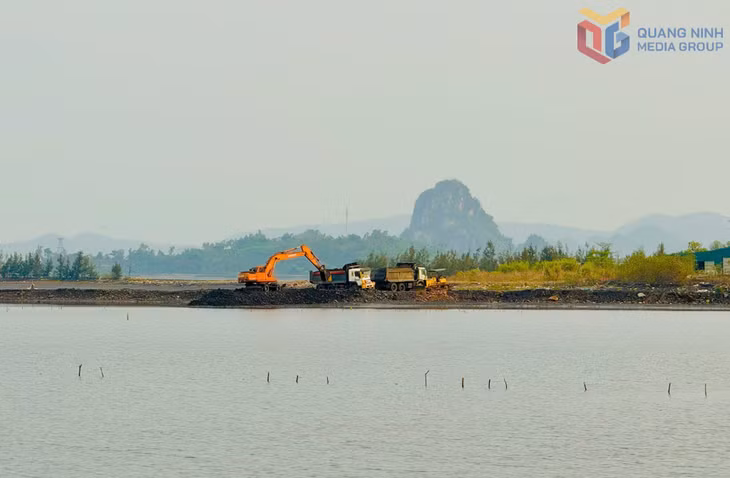 Dự án tuyến đường kết nối Cẩm Phả - Hạ Long (giai đoạn 2) vừa được triển khai thi công cuối tháng 3/2026. Ảnh: Mạnh Trường 