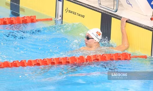 Vận động viên Nguyễn Huy Hoàng là người giành huy chương vàng tại Olympic trẻ năm 2018. Ảnh: Minh Anh