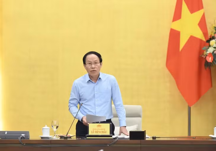 Phó Thủ tướng Chính phủ Lê Tiến Châu, Phó Trưởng Ban Chỉ đạo phát biểu. (Ảnh: DUY LINH)
