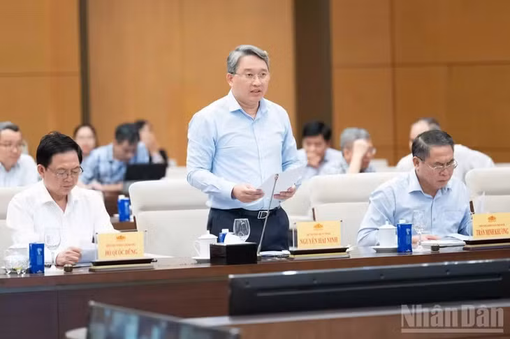 Bộ trưởng Tư pháp Nguyễn Hải Ninh. (Ảnh: DUY LINH)